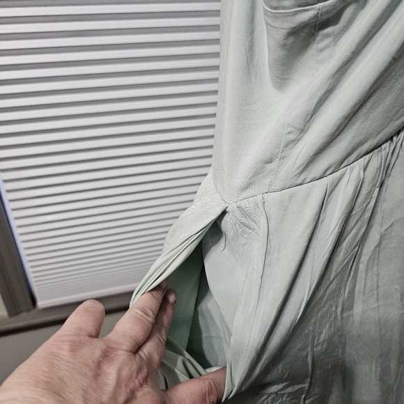 Torrid Mint Blue Challis Sharkbite Skater Dress - Picture 3 of 8